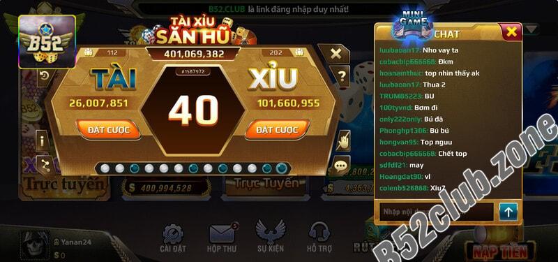 Tìm hiểu về game Tài xỉu tại sân chơi B52