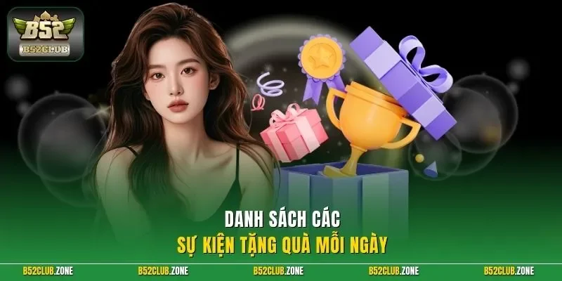 Danh sách các sự kiện tặng quà mỗi ngày 